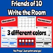 Friends of 10 Write the Room