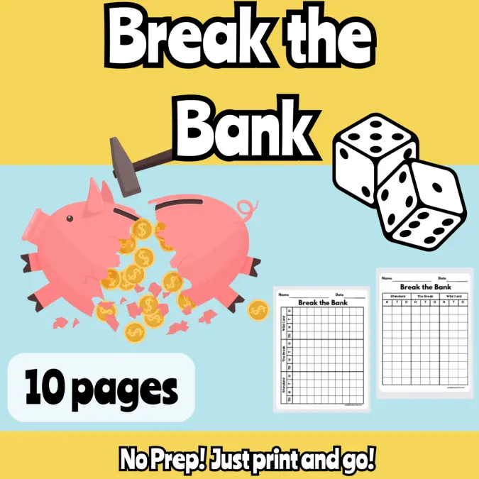 Break the Bank (Place Value Game)