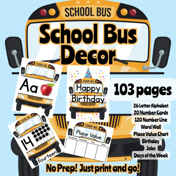 School Bus Classroom Decor