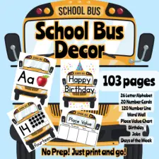 School Bus Classroom Decor